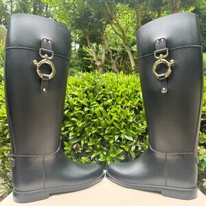 Pollini Bologna Black Rain Boot Size EU 39